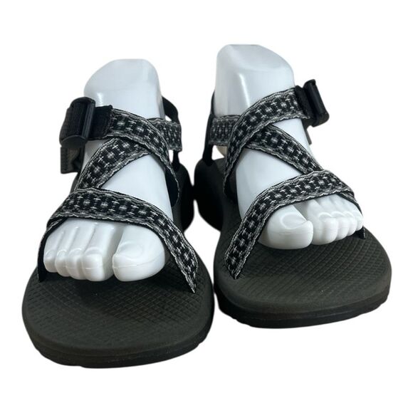 Chaco Z1 Classic Black Grey Strappy Sandal Women Size 8 Trial Hiking Sport - Picture 3 of 12
